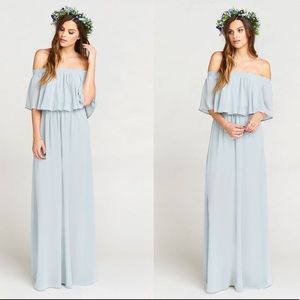 Hacienda Maxi Dress in Steel Blue / size M